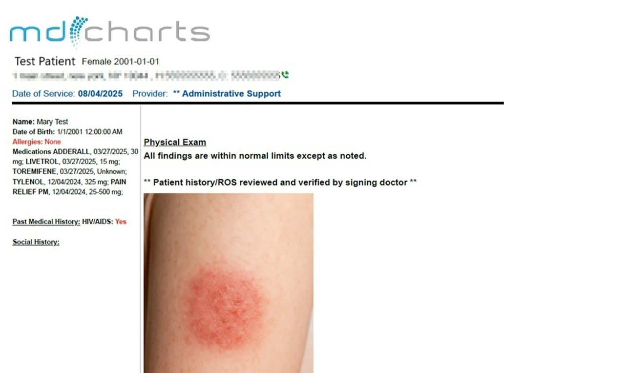 Step 2: Instantly upload images to the patient’s EHR.